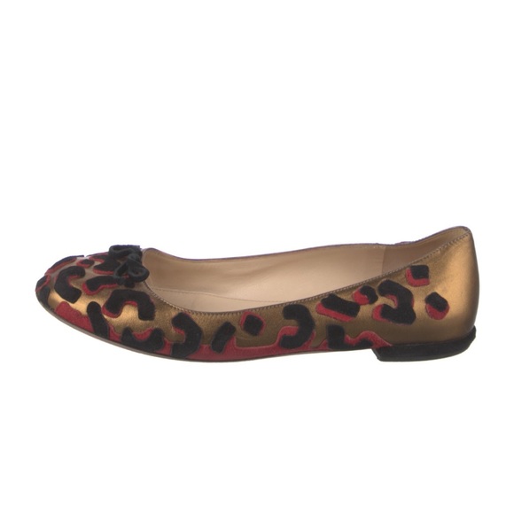 Prada Leopard Print Flats 37.5 - Picture 3 of 8